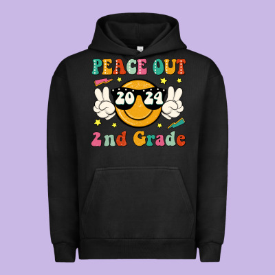 Peace Out 2024 2nd Grade Urban Hoodie Designed By Jahusdesignshop