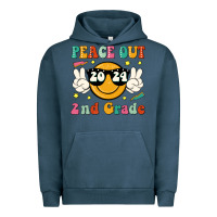 Pigment Midnight Navy peace out 2024 2nd grade Urban Hoodie - JahusDesignShop