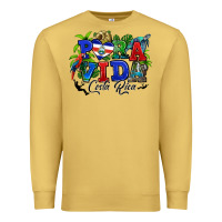 Antique Gold pura vida costa rica rana Premium Sweatshirt - RanaPortraitStore