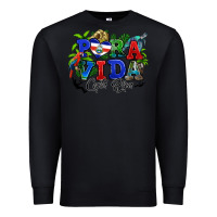 Black pura vida costa rica rana Premium Sweatshirt - RanaPortraitStore