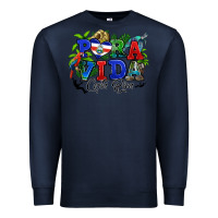 Navy pura vida costa rica rana Premium Sweatshirt - RanaPortraitStore