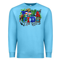 Ocean Blue pura vida costa rica rana Premium Sweatshirt - RanaPortraitStore