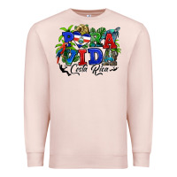 Pale Pink pura vida costa rica rana Premium Sweatshirt - RanaPortraitStore