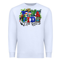 White pura vida costa rica rana Premium Sweatshirt - RanaPortraitStore