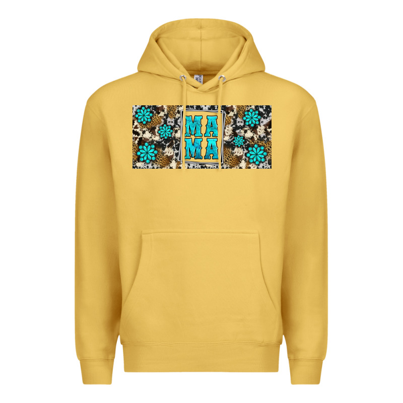Western Cowhide Mama 16oz Libbey Glass Premium Hoodie by HRA Design Shop | Teevron
