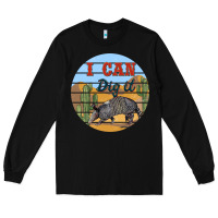 Black i can dig it armadillo Long Sleeve Tee - BarkalooDesign