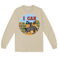 Mushroom i can dig it armadillo Long Sleeve Tee - BarkalooDesign