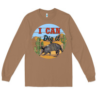 Toasted Coconut i can dig it armadillo Long Sleeve Tee - BarkalooDesign