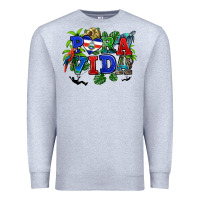Heather Grey pura vida costa rica Premium Sweatshirt - RanaPortraitStore