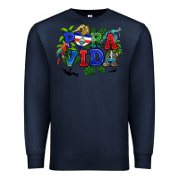 Navy pura vida costa rica Premium Sweatshirt - RanaPortraitStore