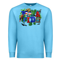 Ocean Blue pura vida costa rica Premium Sweatshirt - RanaPortraitStore