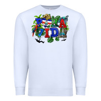 White pura vida costa rica Premium Sweatshirt - RanaPortraitStore