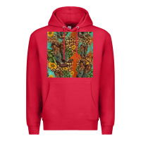 Cardinal western boots and sunflowers seamless pattern Premium Hoodie - HRA Design Shop