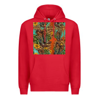 Red western boots and sunflowers seamless pattern Premium Hoodie - HRA Design Shop