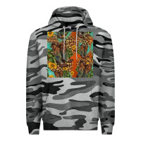 Slate Camo western boots and sunflowers seamless pattern Premium Hoodie - HRA Design Shop