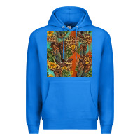 True Royal western boots and sunflowers seamless pattern Premium Hoodie - HRA Design Shop
