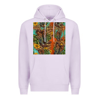 Lilac western boots and sunflowers seamless pattern Premium Hoodie - HRA Design Shop