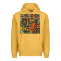 Mustard western boots and sunflowers seamless pattern Premium Hoodie - HRA Design Shop