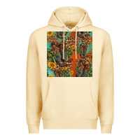 Pina Colada western boots and sunflowers seamless pattern Premium Hoodie - HRA Design Shop