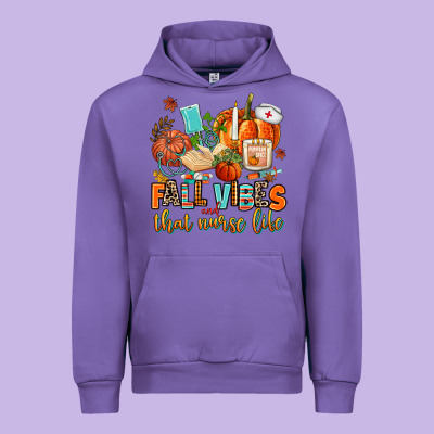 Fall Vibes And That Nurse Life Urban Hoodie Designed By Adodesignshop
