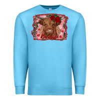Ocean Blue be mine cow Premium Sweatshirt - RanaPortraitStore