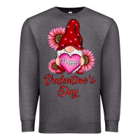 Charcoal Heather happy valentines day gnomes with sunflower Premium Sweatshirt - RanaPortraitStore