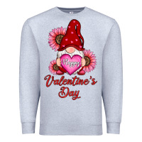 Heather Grey happy valentines day gnomes with sunflower Premium Sweatshirt - RanaPortraitStore