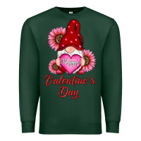 Sports Green happy valentines day gnomes with sunflower Premium Sweatshirt - RanaPortraitStore