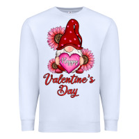 White happy valentines day gnomes with sunflower Premium Sweatshirt - RanaPortraitStore