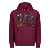 Burgundy western western western Premium Hoodie - CowhideDigitalArt