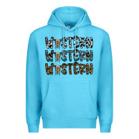 Ocean Blue western western western Premium Hoodie - CowhideDigitalArt