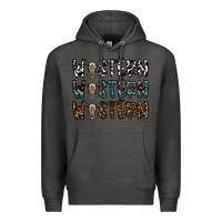 Charcoal Heather western western western Premium Hoodie - CowhideDigitalArt