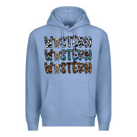 Colony Blue western western western Premium Hoodie - CowhideDigitalArt