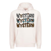 Pale Pink western western western Premium Hoodie - CowhideDigitalArt