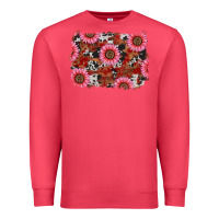 Cardinal valentines day sunflowers leopard cowhide backgrou Premium Sweatshirt - RanaPortraitStore