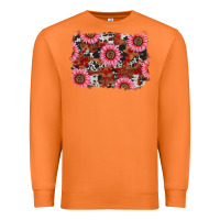 Carrot valentines day sunflowers leopard cowhide backgrou Premium Sweatshirt - RanaPortraitStore