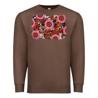 Chestnut valentines day sunflowers leopard cowhide backgrou Premium Sweatshirt - RanaPortraitStore