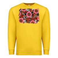 Lemon valentines day sunflowers leopard cowhide backgrou Premium Sweatshirt - RanaPortraitStore