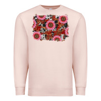 Valentines Day Sunflowers Leopard Cowhide Backgrou Premium Sweatshirt | Teevron
