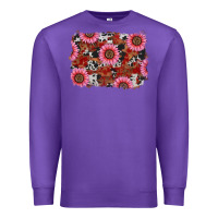 Purple valentines day sunflowers leopard cowhide backgrou Premium Sweatshirt - RanaPortraitStore