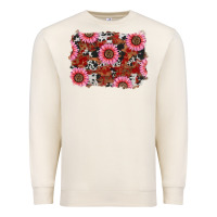 Sandshell valentines day sunflowers leopard cowhide backgrou Premium Sweatshirt - RanaPortraitStore