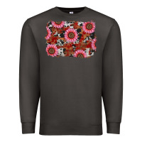 Smoke valentines day sunflowers leopard cowhide backgrou Premium Sweatshirt - RanaPortraitStore