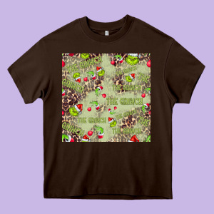 The Grinch Seamless Heavy Core Tee Designed By Cowhidedigitalart