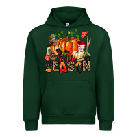 Forest Green fall and  hockey  tis the season Urban Hoodie - AdoDesignShop