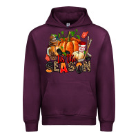 Mauve Wine fall and  hockey  tis the season Urban Hoodie - AdoDesignShop