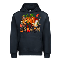 Navy fall and  hockey  tis the season Urban Hoodie - AdoDesignShop