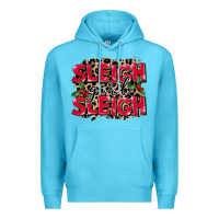 Ocean Blue Sleigh Girl Sleigh Premium Hoodie - FaDigitalArtStudio