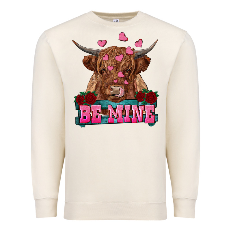 Be Mine Cow Premium Sweatshirt by RanaPortraitStore | Teevron