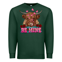 Sports Green be mine cow Premium Sweatshirt - RanaPortraitStore