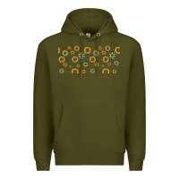 Army Green sunflowers and turquoise 16oz libbey glass Premium Hoodie - HRA Design Shop